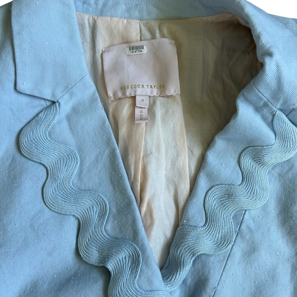 Rebecca Taylor NYC Blue Slub Blazer - Picture 4 of 11